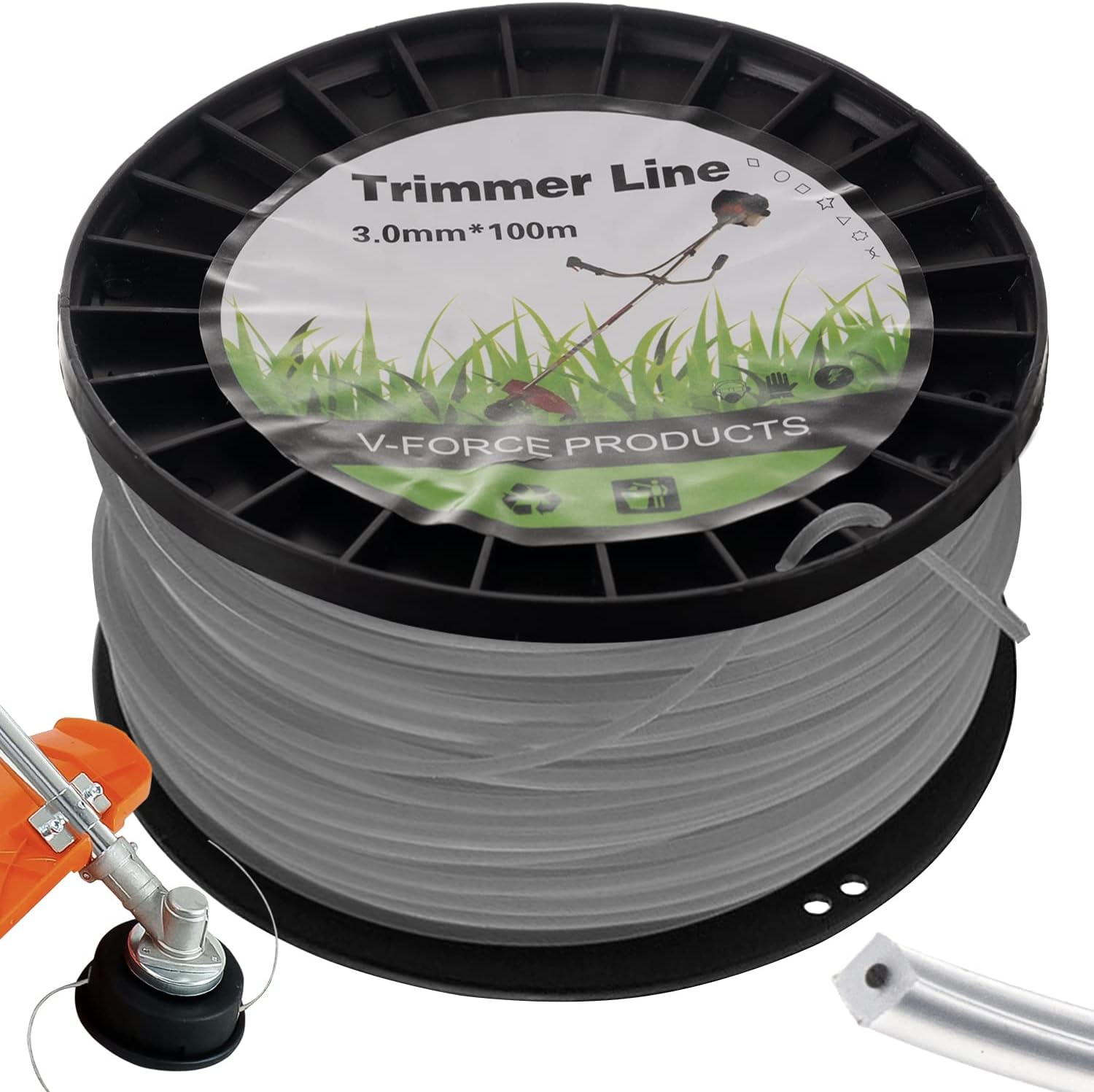 STARVAST Trimmerfaden, 2,4 Mm X 100 M – Robuster Nylonfaden Für Rasentrimmer & Motorsensen
