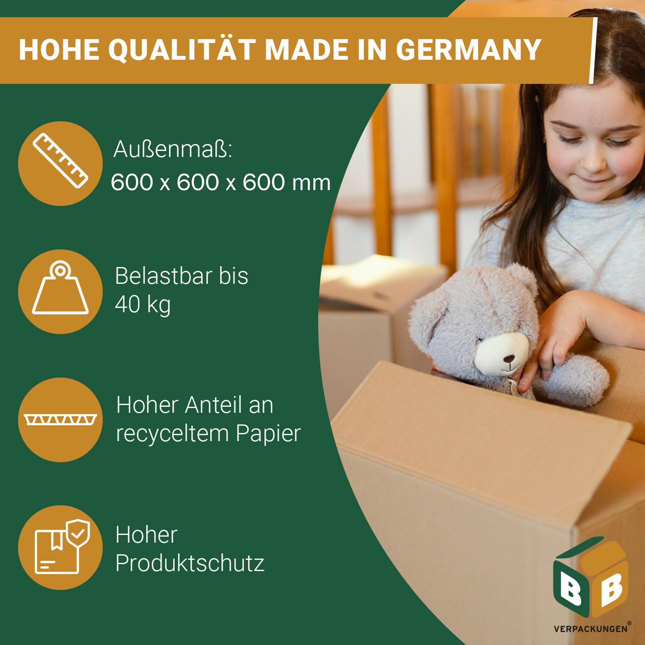 BB-Verpackungen 10x Faltkarton Amazon FBA Karton 600x600x600mm (10 Stück) 2-wellig mit Heavy Mark - robust, sicher, versandoptimiert und aus recyceltem Material