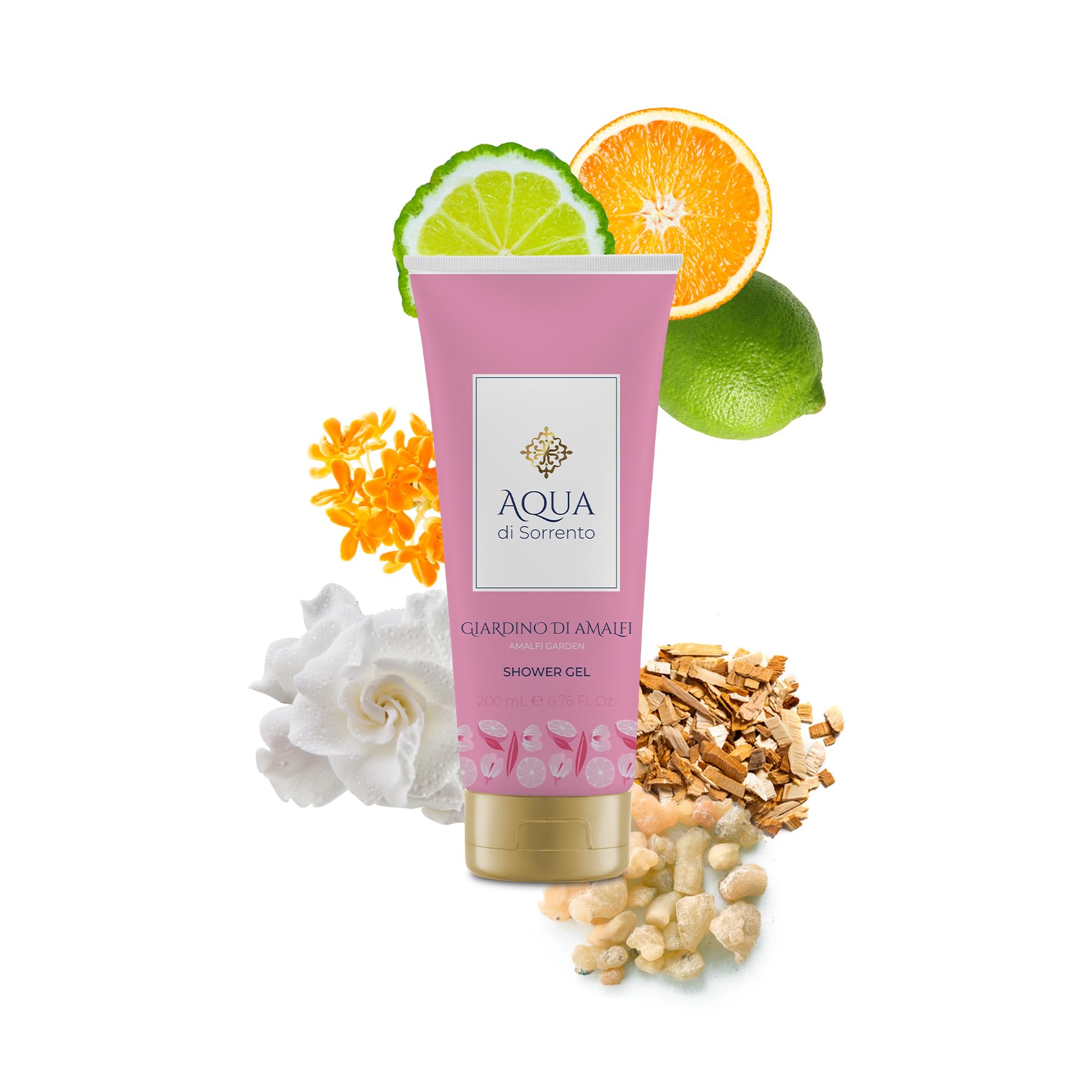 AQUA DI SORRENTO | Giardino di Amalfi, Confezione Regalo, Acqua Profumata 245 ml + Gel Doccia 200 ml, Fragranza Rinfrescante