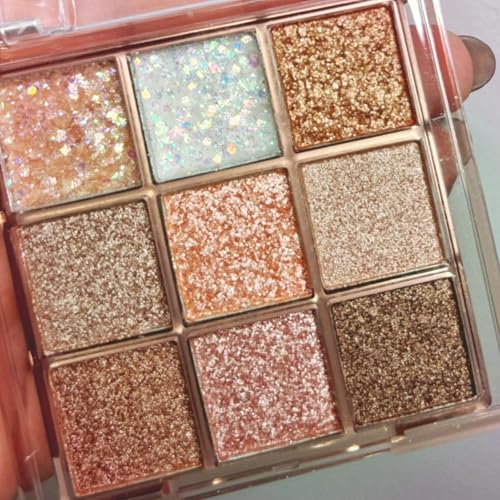 Okerker 9 Colors Glitter Eyeshadow Palette