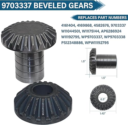 Miniatura 4 de Kit de engranaje helicoidal compatible con KitchenAid Whirlpool 5QT y 6QT mezclador de piezas de repuesto para engranajes, kit de engranajes