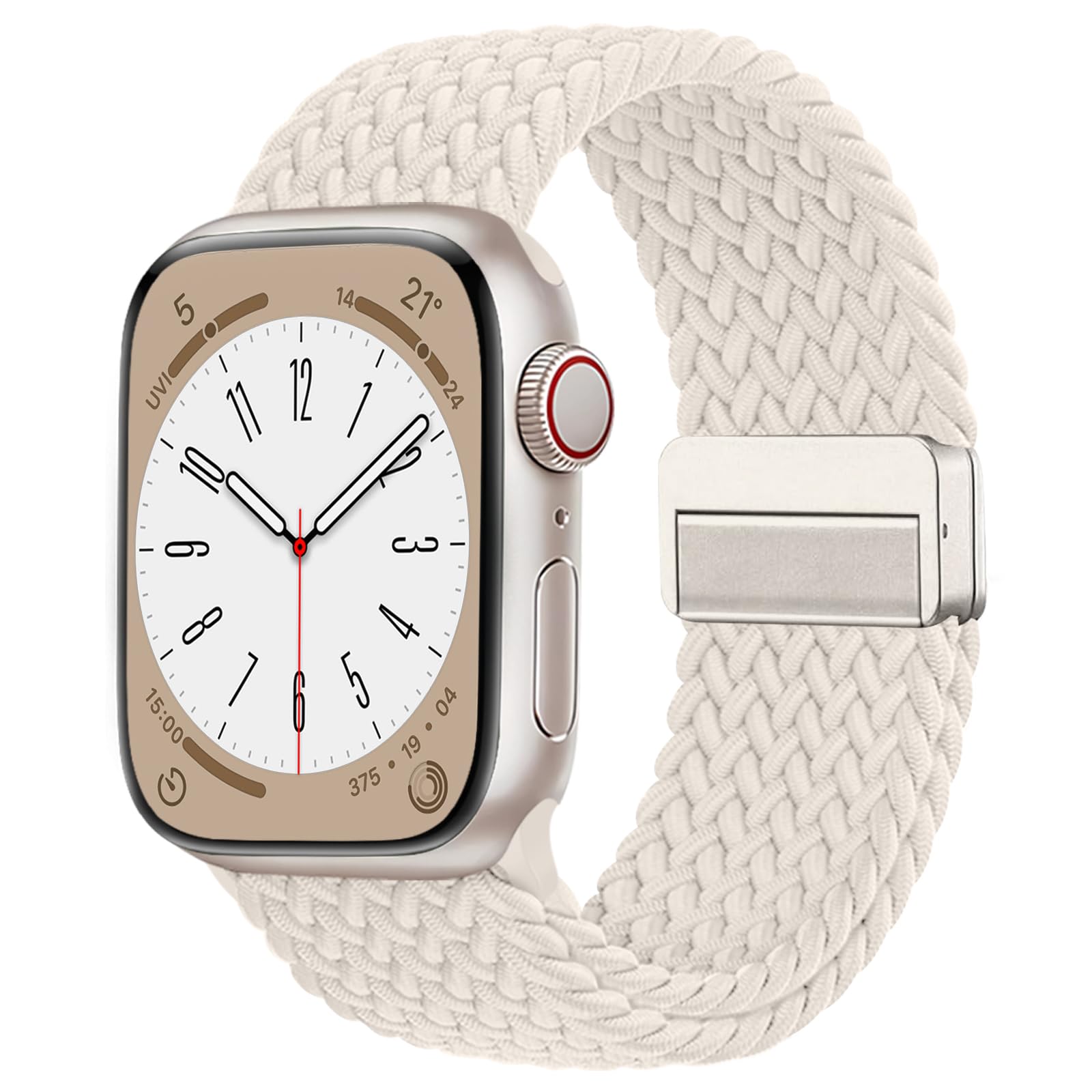 Zedoli Magnetic Braided Solo Loop Compatible with Apple Watch Band 38mm 40mm 41mm 42mm 44mm 45mm 46mm 49mm,Stretchy Nylon Sport Strap for iWatch