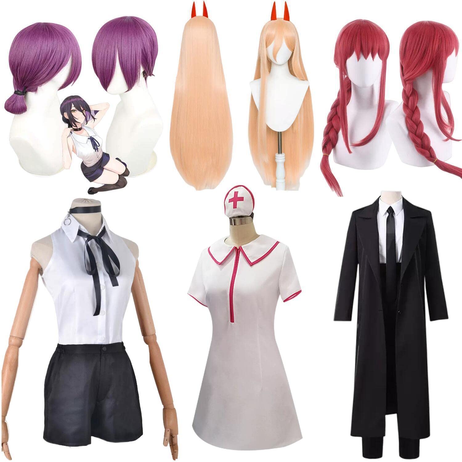 Amazon.co.jp: チェンソーマン コスプレ衣装 マキマ デンジ 早川 アキ