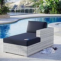 Vista 16 de Modway EEI-4302-LGR-GRY Sofá biplaza con brazo derecho, gris claro