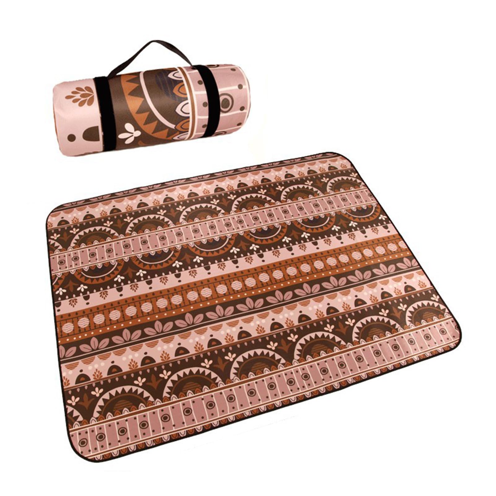 Manta de picnic impermeable – Alfombra de playa portátil grande plegable a prueba de arena con correa de transporte para camping, senderismo y fiestas (200 x 200 cm)