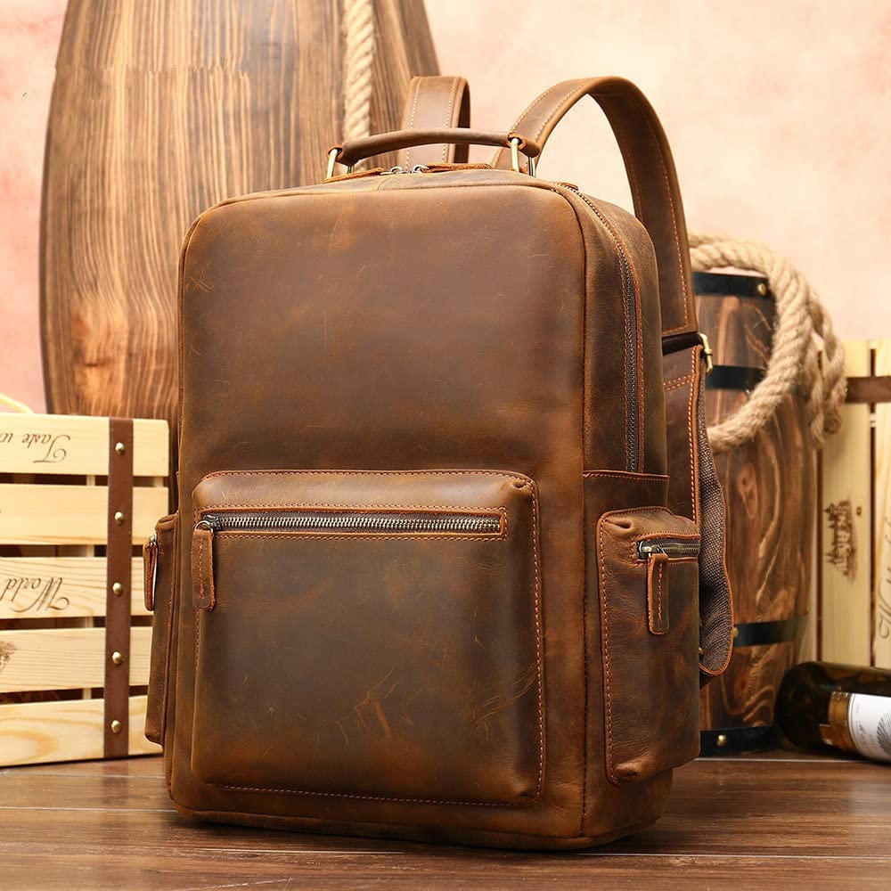 WWWLLL 苦しめられたレトロなカードホルダー多機能メンズハンドバッグ大容量のジッパー携帯電話バッグロング財布 メンズレザー指紋認証バッグ、  ハンドバッグ、男性用ロングマネーウォレット、携帯電話ポーチ、男性用盗難防止財布 WWWLLL 苦しめられたレトロなカード ...