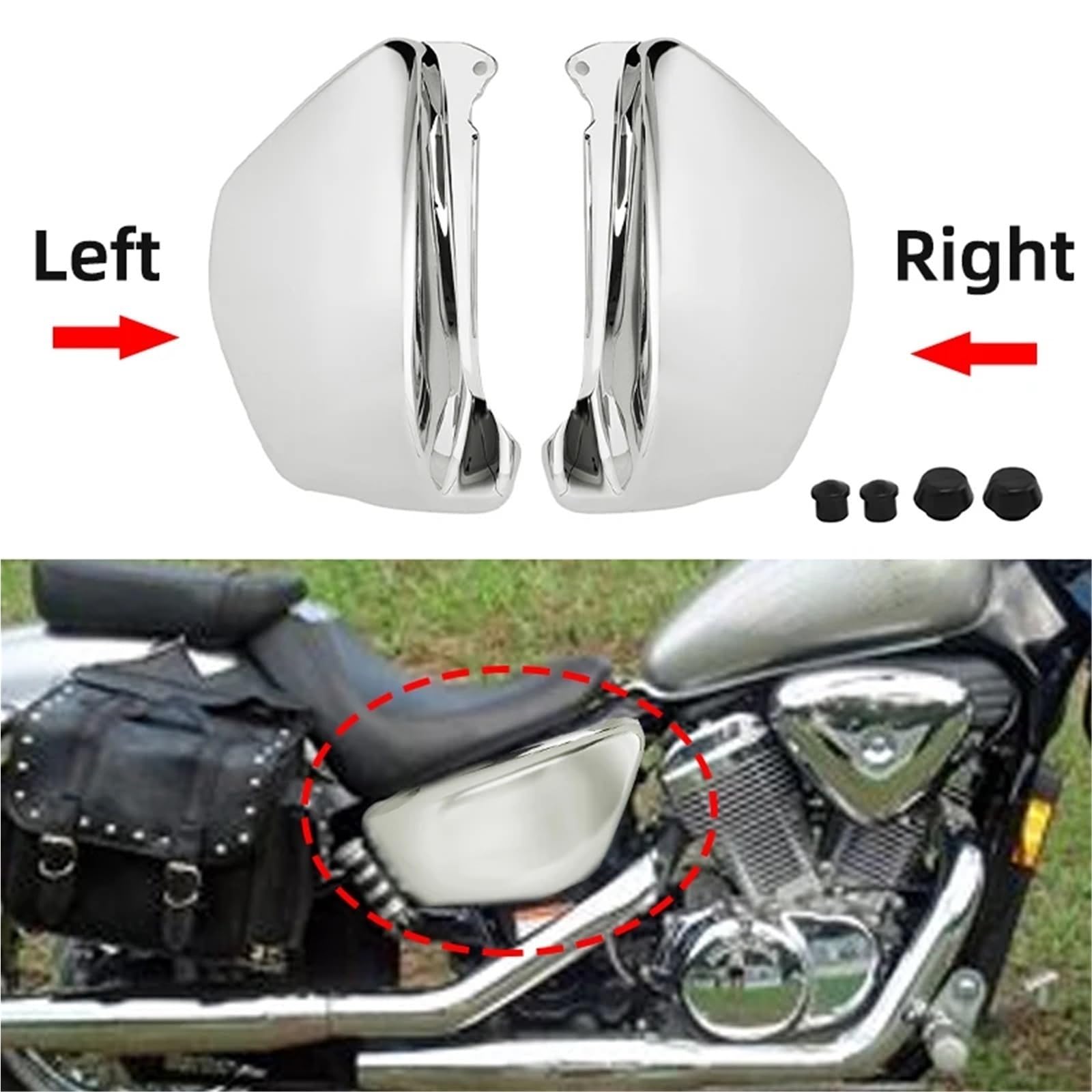 Battery Top Cover Chromowana osłona ochronna motocykla, boczna akumulatora, pasuje do Honda Magna VF750 VF750C 1994-2004