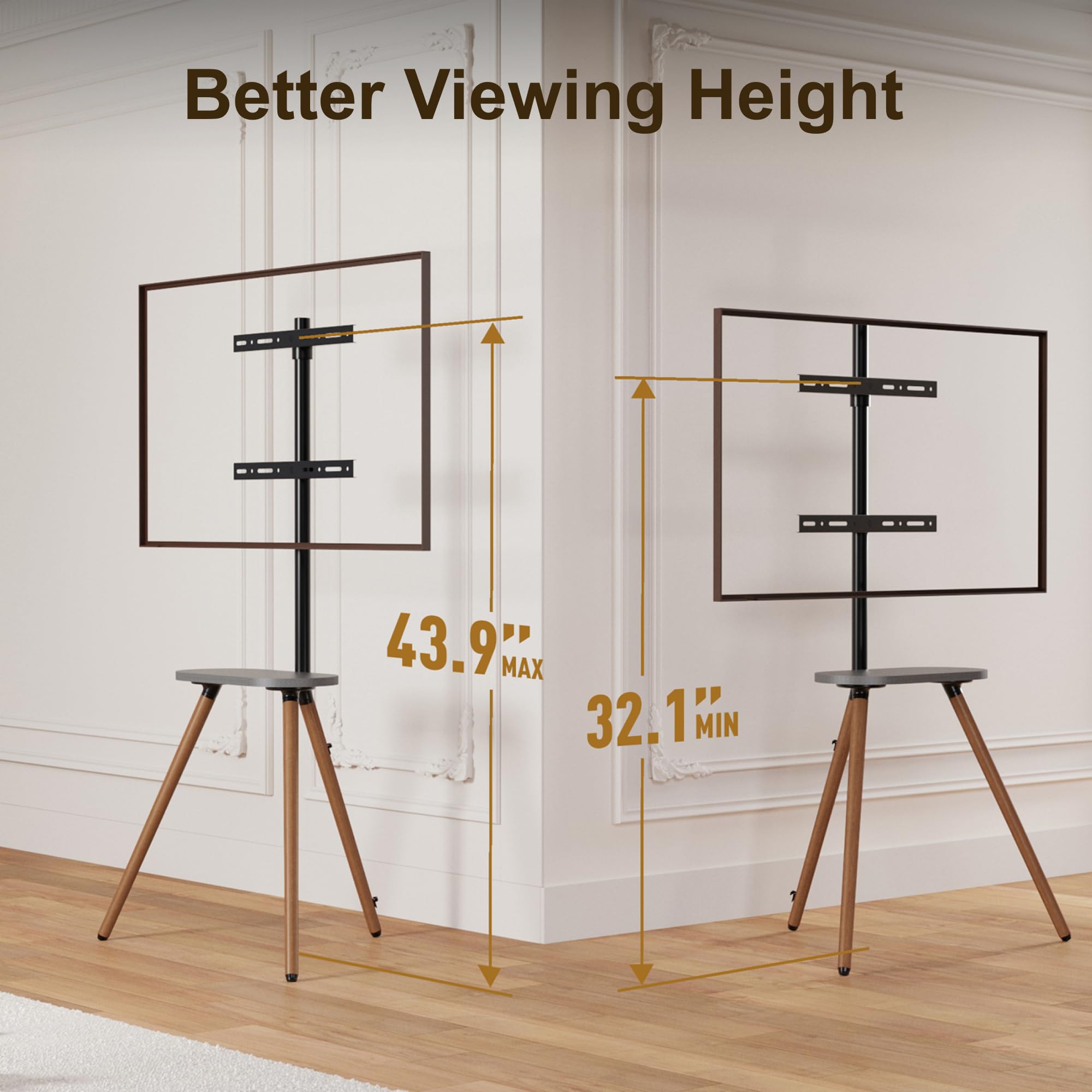 Amazon.co.jp: ECOTINY 三脚イーゼルテレビスタンド 43~65インチ LCD