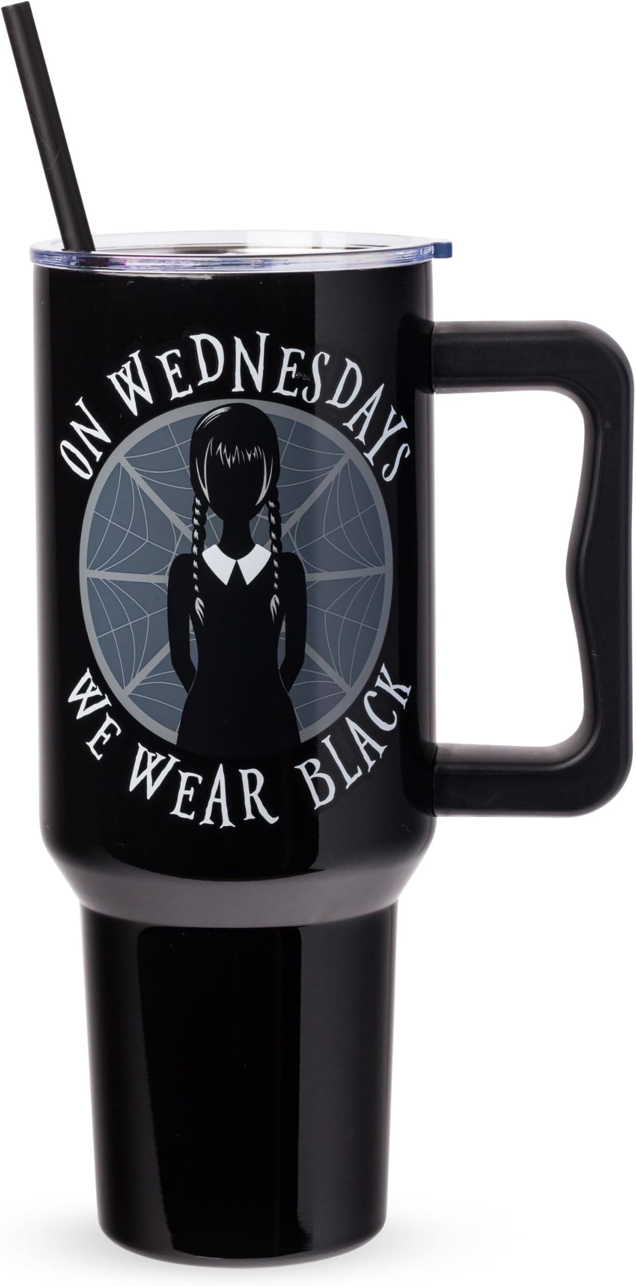Silver Buffalo Addams Family Wednesday, Stainless Steel Tumbler, 40oz