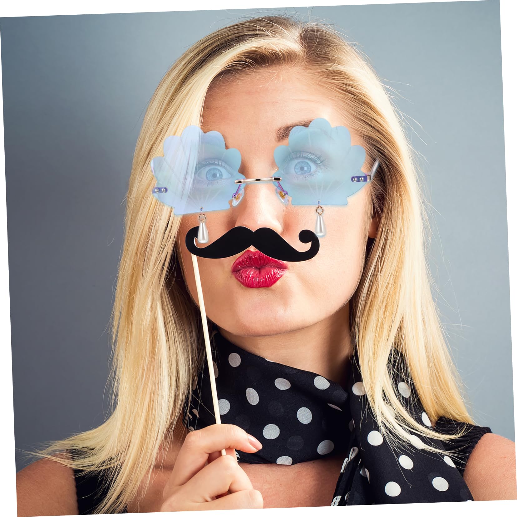 Sosoport 10 Stk Muschel- -Brille fasching women sunglasses party glasses Rave-Brille rahmenlose Brille Europäisch und amerikanisch Hülse Gläser Kind Requisiten