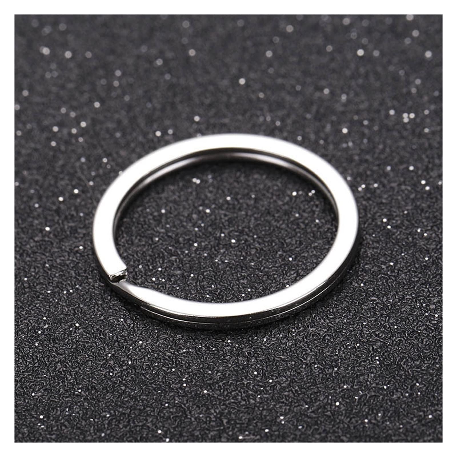 Dzielone pierścienie skokowe ze stali nierdzewnej | Srebro 15mm 30mm 40mm 20 szt.: Biżuteria, Breloki(Outer Dia 40mm)