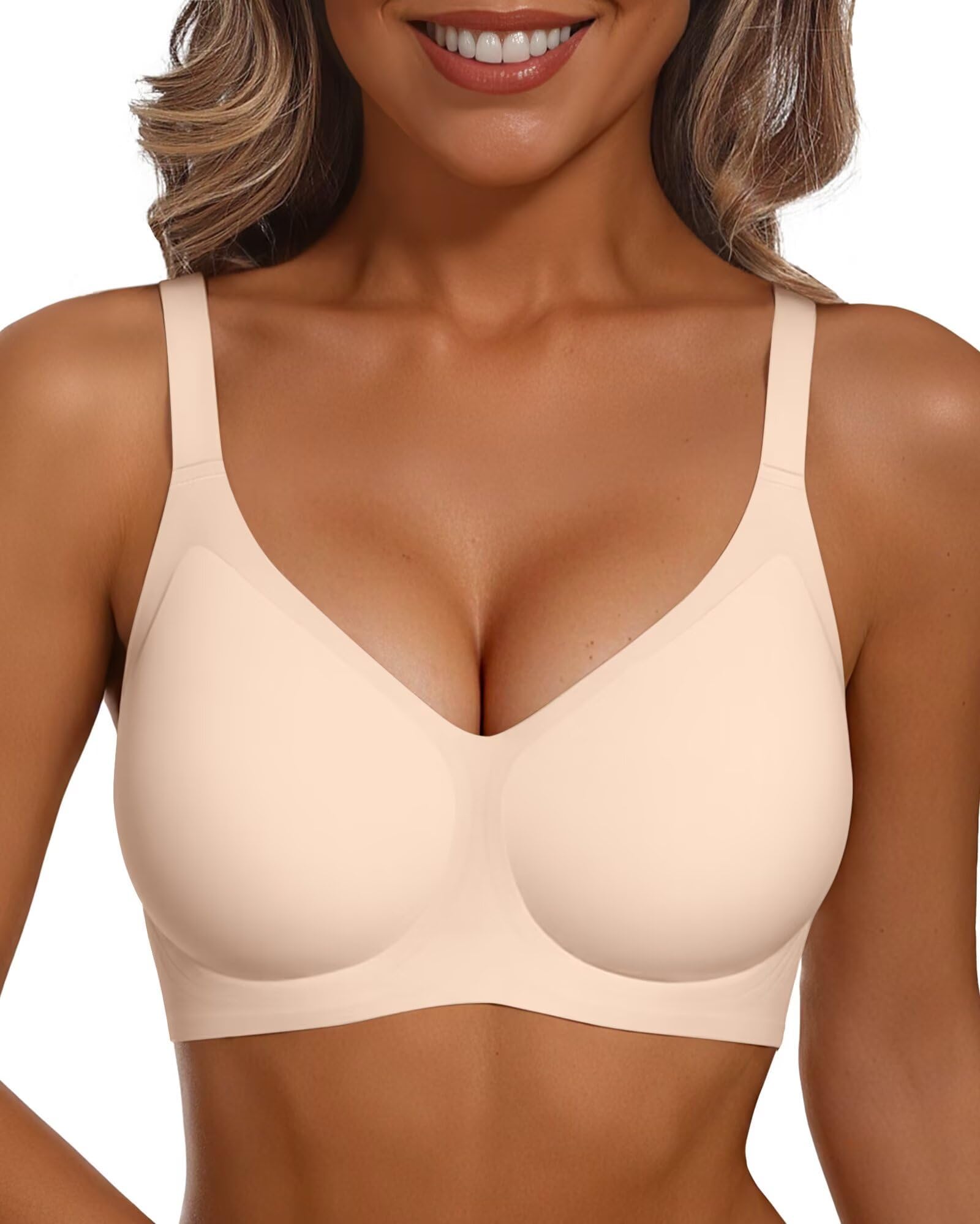 VertvieRacerback Bras for Women Full Coverage Wireless Seamless Convertible Bras