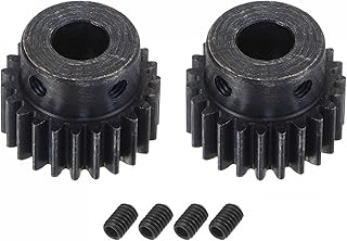 uxcell 1Mod 23T Pinion Gear 8mm Bore Hardened Steel Motor Rack Spur Gear with Step for RC Car Truck Buggy Gear Drive, 2 Set