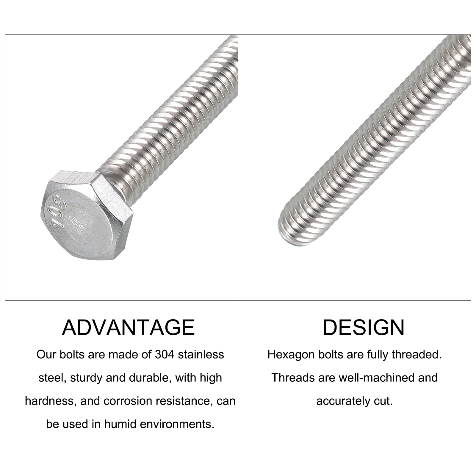 Aazon.co: ETALLIXITY Hex Head Screw Bolt (6-1x8) 10Pcs, Brass