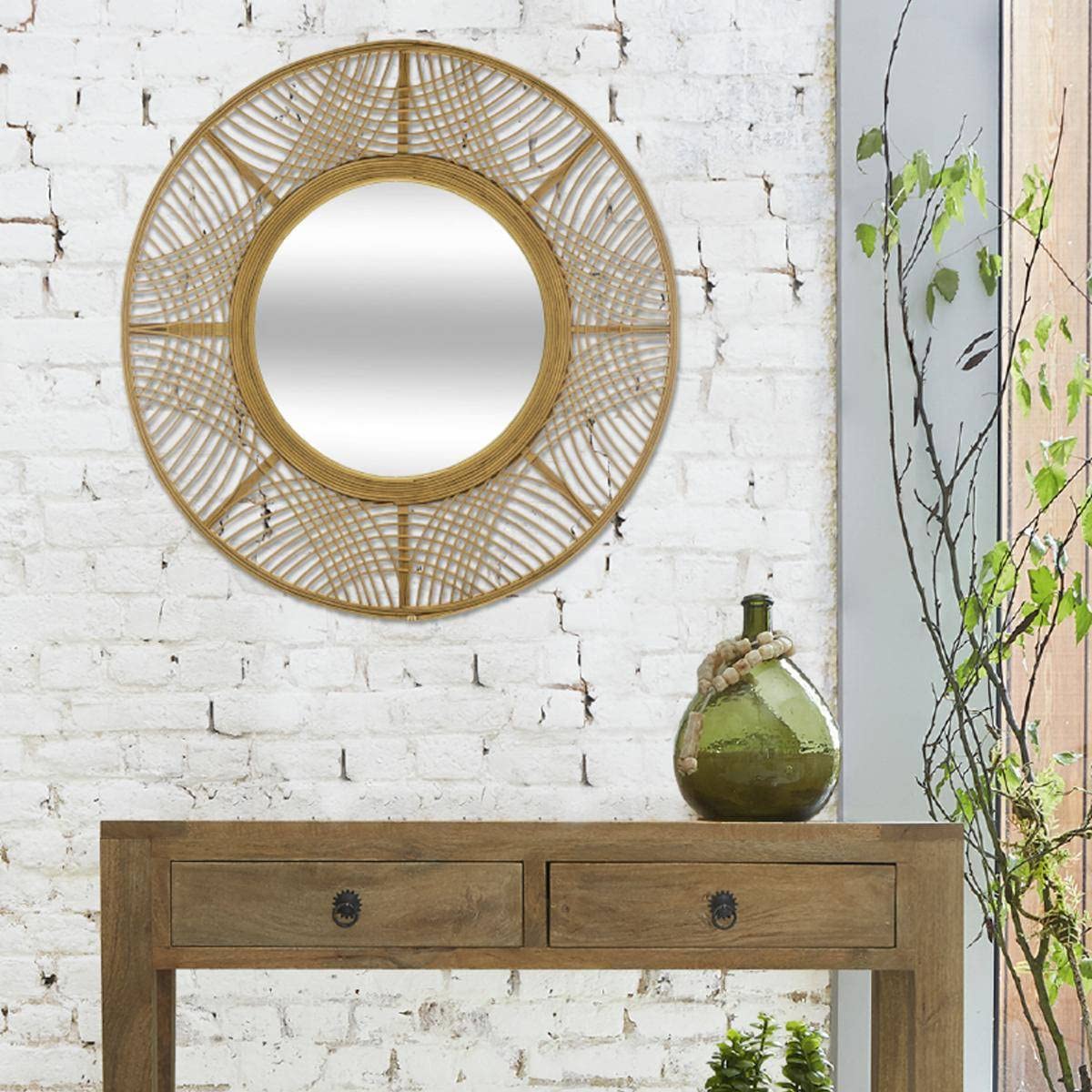 ATMOSPHERA CREATEUR D'INTERIEUR Espejo DE BAMBÚ INA con Estilo ÚNICO - 70,5 x 2,5 cm