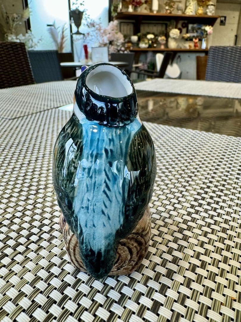 Amazon.co.jp: カワセミ 鳥 花瓶 一輪挿し 陶器 ミニ 可愛い 置物