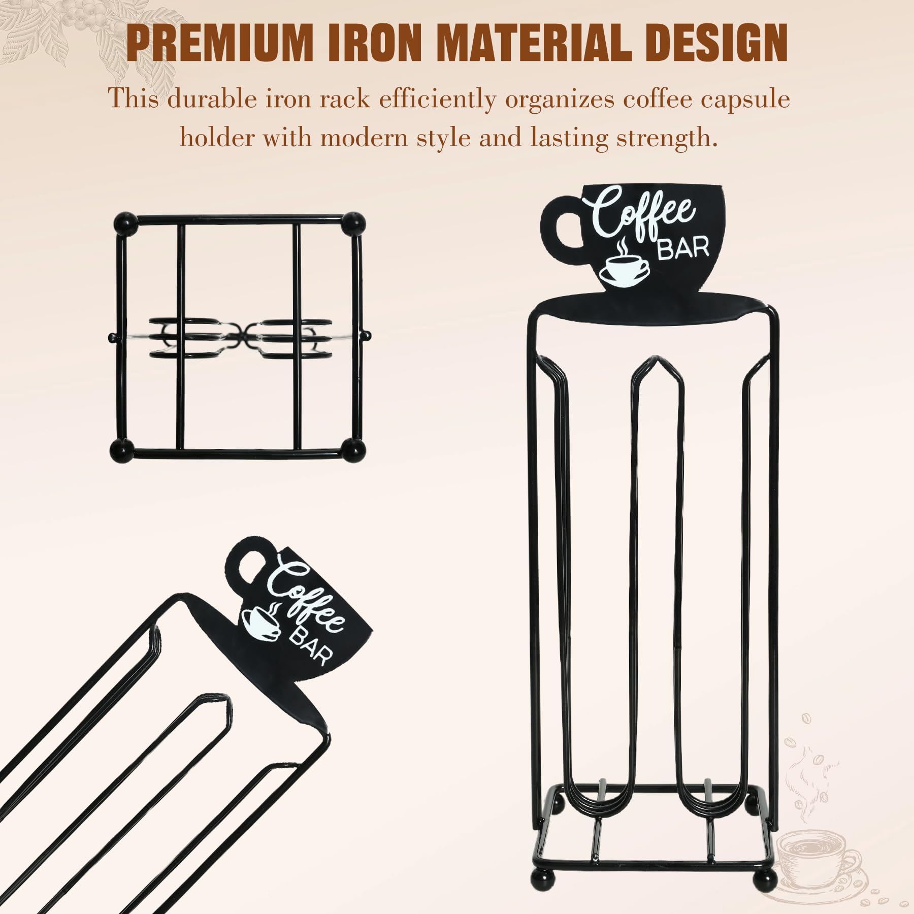 Soporte para 28 cápsulas de café para cápsulas Nespresso, soporte para cápsulas de café compatible con soporte de cápsulas Nespresso, soporte para cápsulas, almacenamiento de cápsulas fith