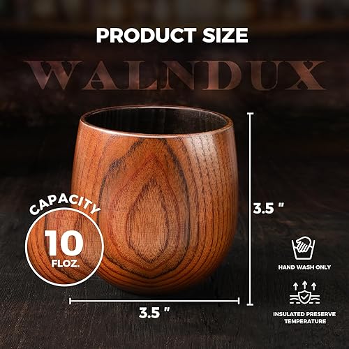 Miniatura 2 de Juego de vasos de whisky carbonizado, vidrio de bourbon, regalos de bourbon para hombres, vidrio de madera terminado, gran regalo de whisky para
