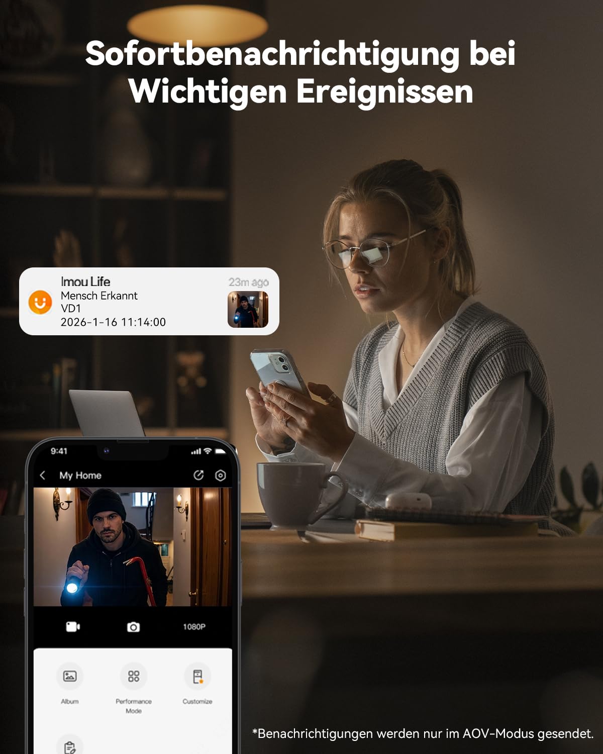 Imou 3K/5MP WLAN Türspion Kamera mit 4,3" Farbbildschirm, 4800mAh Akku