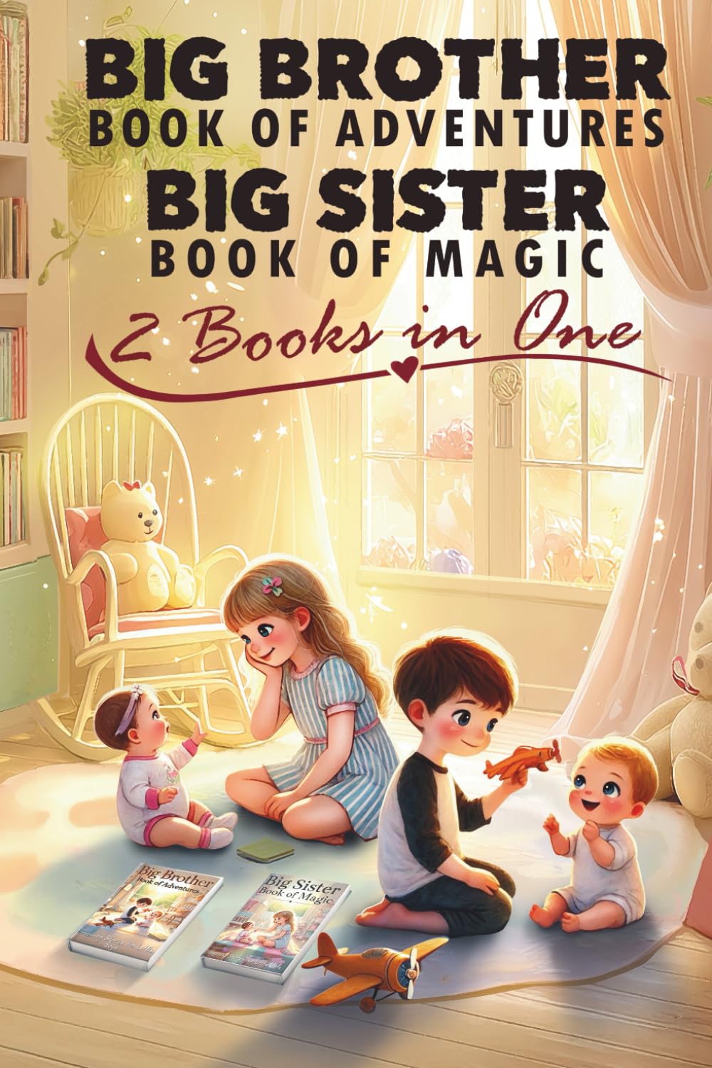 Big Brother Book of Adventures, Big Sister Book of Magic, 2 Books in One: Inspiring Stories for Older Siblings to Improve Self Confidence and Bonding With the New Baby