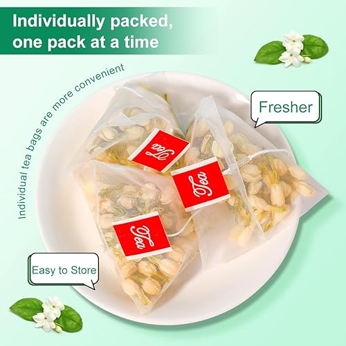 Miniatura 4 de Essuperty - Té orgánico de flores de jazmín, bolsas de jazmín, té de flores, té de hojas sueltas de jazmín, bolsas de té de jazmín con aroma