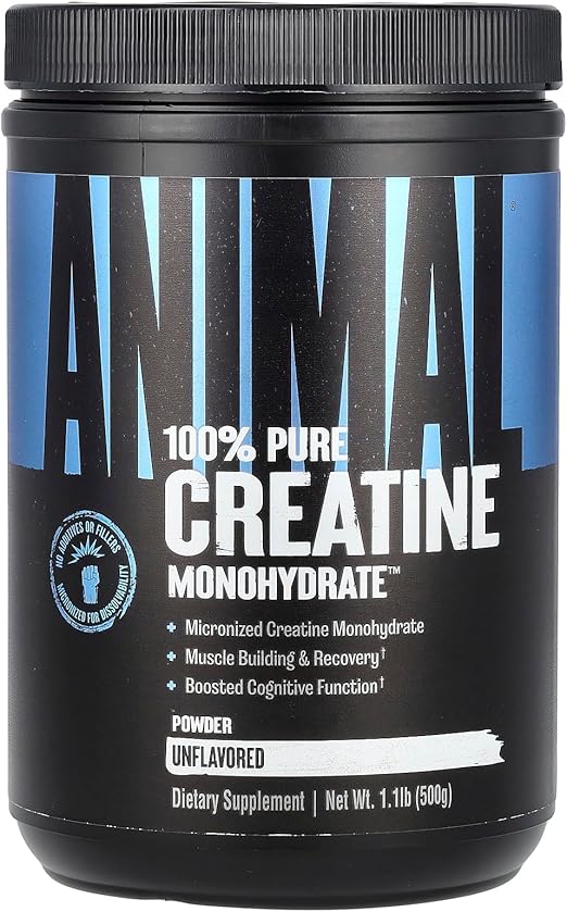 Animal Micronized Creatine, Monohydrate Powder, Unflavored, 1.1 lb (500 g)