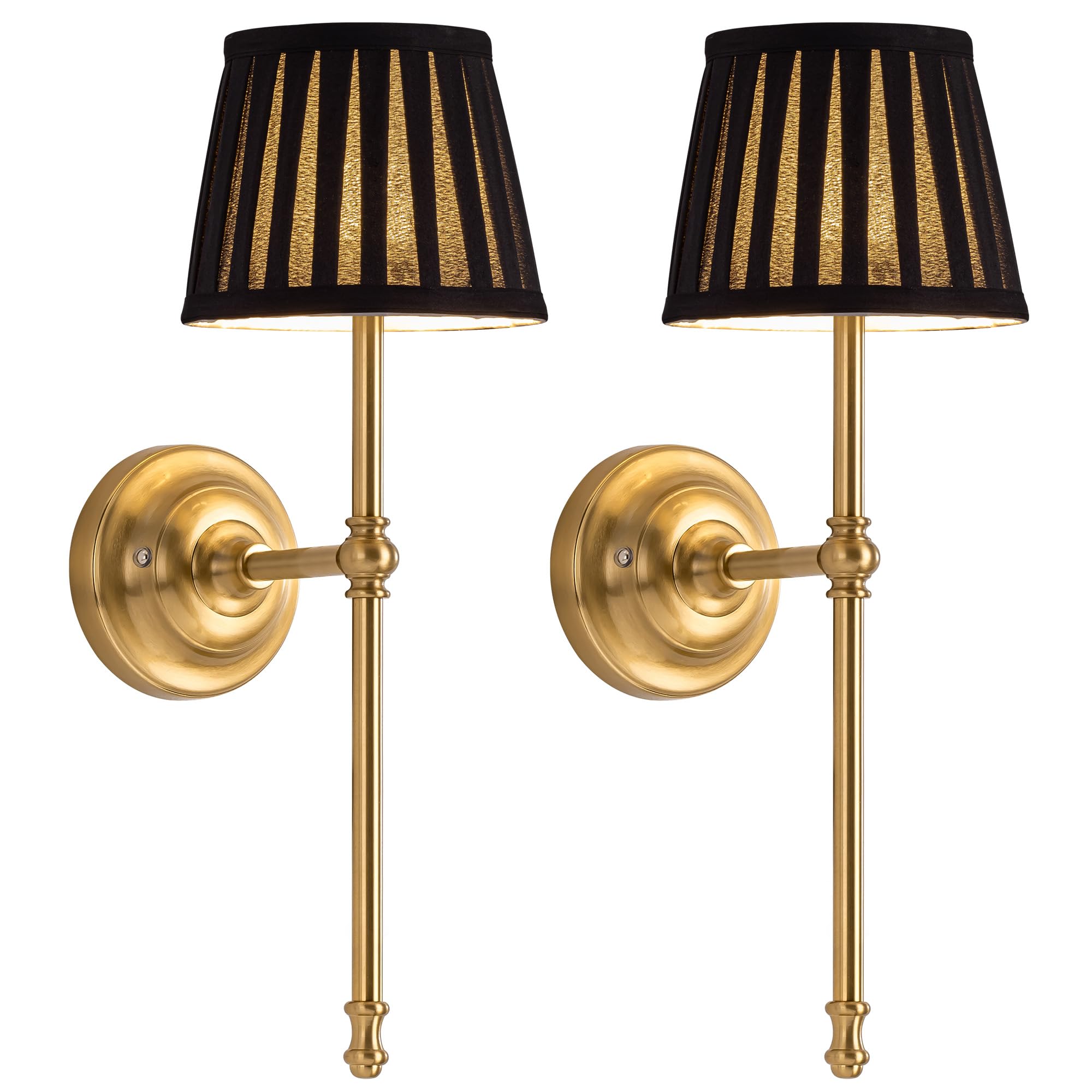 KDG Cordless Wall Sconces Set of 2, Small Wireless 5200mAh Rechargeable Battery Fabric LED Wall Lamps, Portables Lightings for Wall Painting, Living