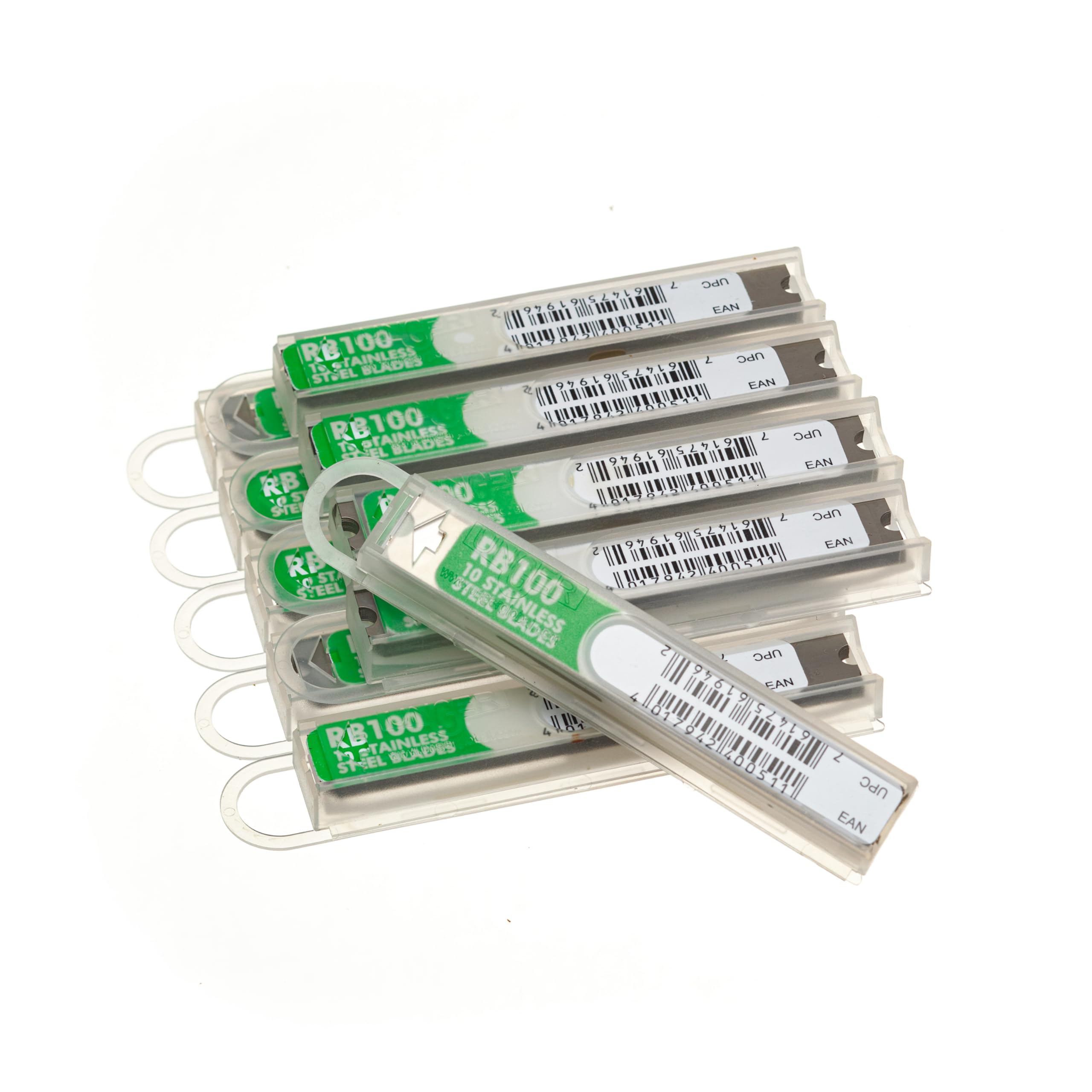 Unger Commercial 100 Replacement Stainless Steel Blades – Case of 10 Dispensers (10 Blades Each), 4-Inch High-Performance, Heavy Duty Blades for Professional Scrapers, RB100