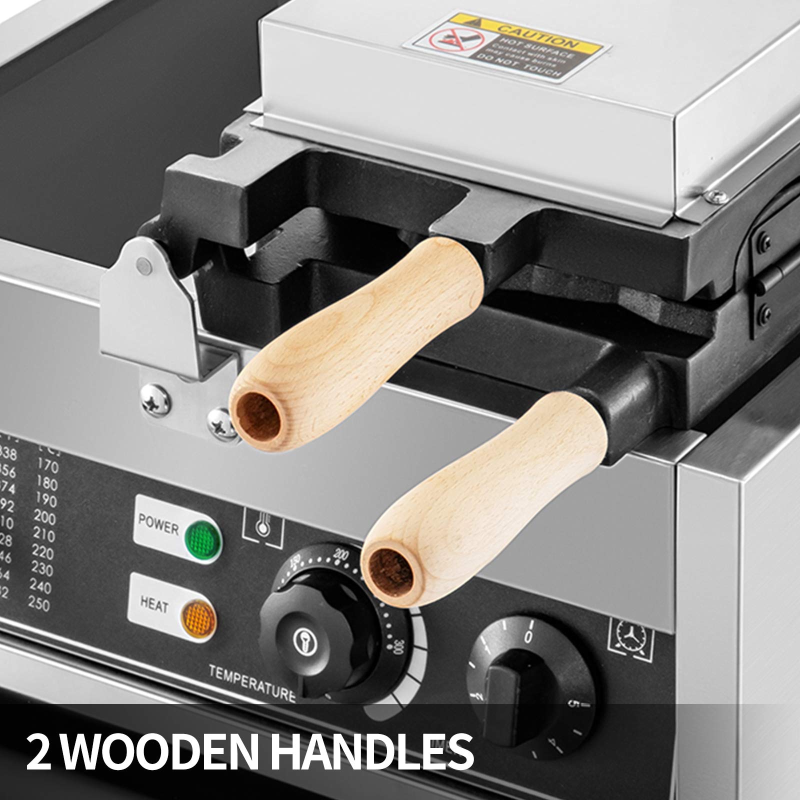 VBENLEM 110V Commercial Taiyaki Maker 6 Hole Taiyaki Fish Waffle Maker