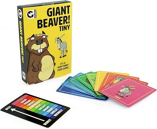 Ginger Fox Giant Beaver Tiny Ass - Juego de cartas de fiesta para adultos, Top Trump tus oponentes para la victoria, It's Dam Funny, animales y