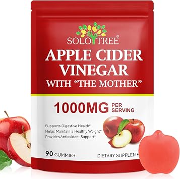 NIFEISHI Apple Cider Vinegar Gummies, 1000mg Apple Cider Vinegar with Mother, 90Count ACV Gummies w/Vitamin B6 & B12, Folic Acid, Vegan, Non-GMO, Gluten- & Gelatin-Free