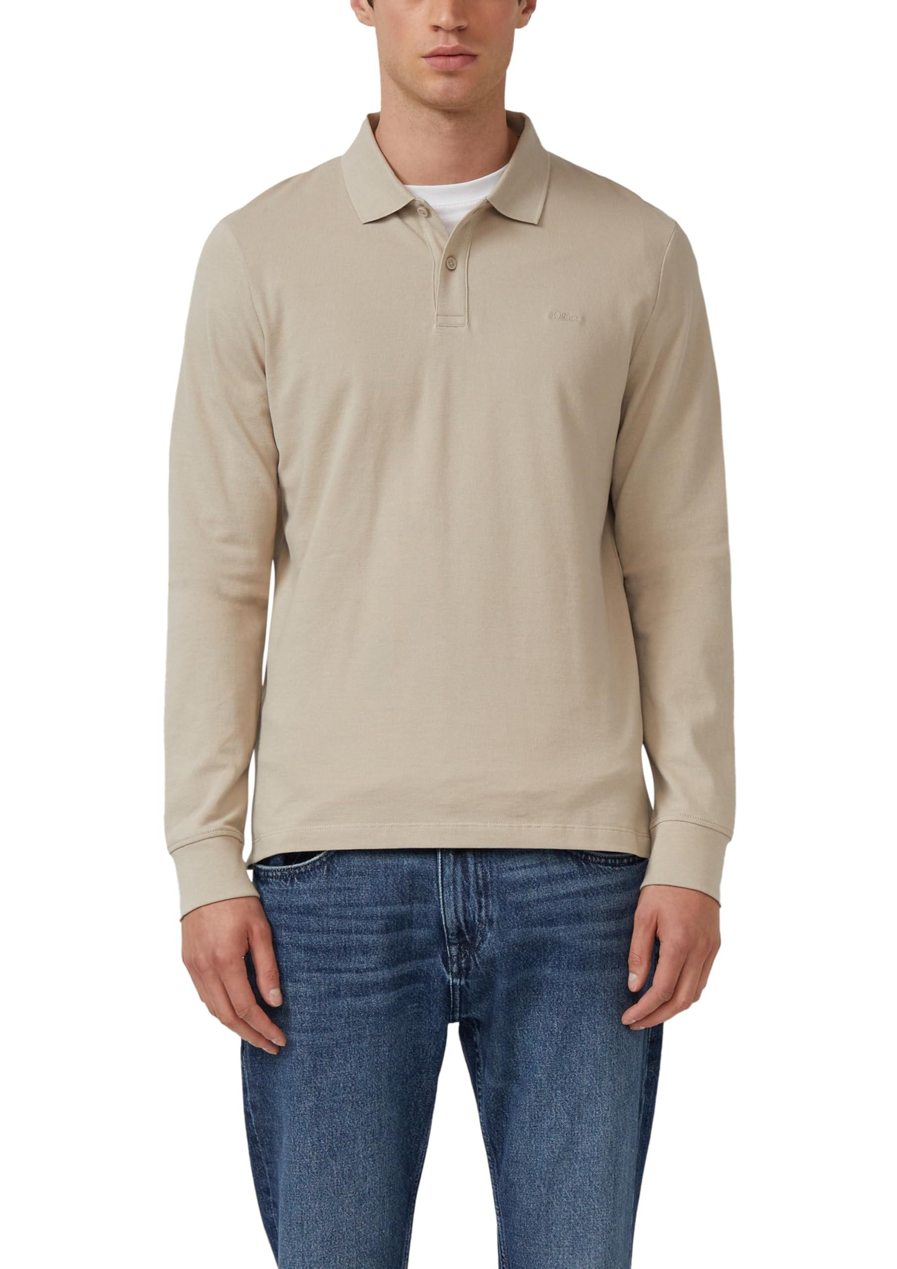 s.Oliver Long Sleeve Polo Shirt, 8161, L