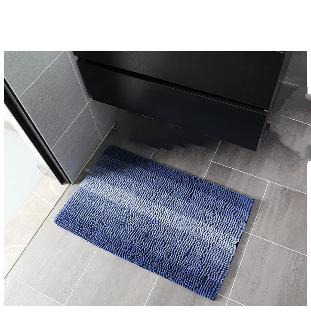 Set di tappeti da bagno in ciniglia, 2 pezzi, antiscivolo, lavabili