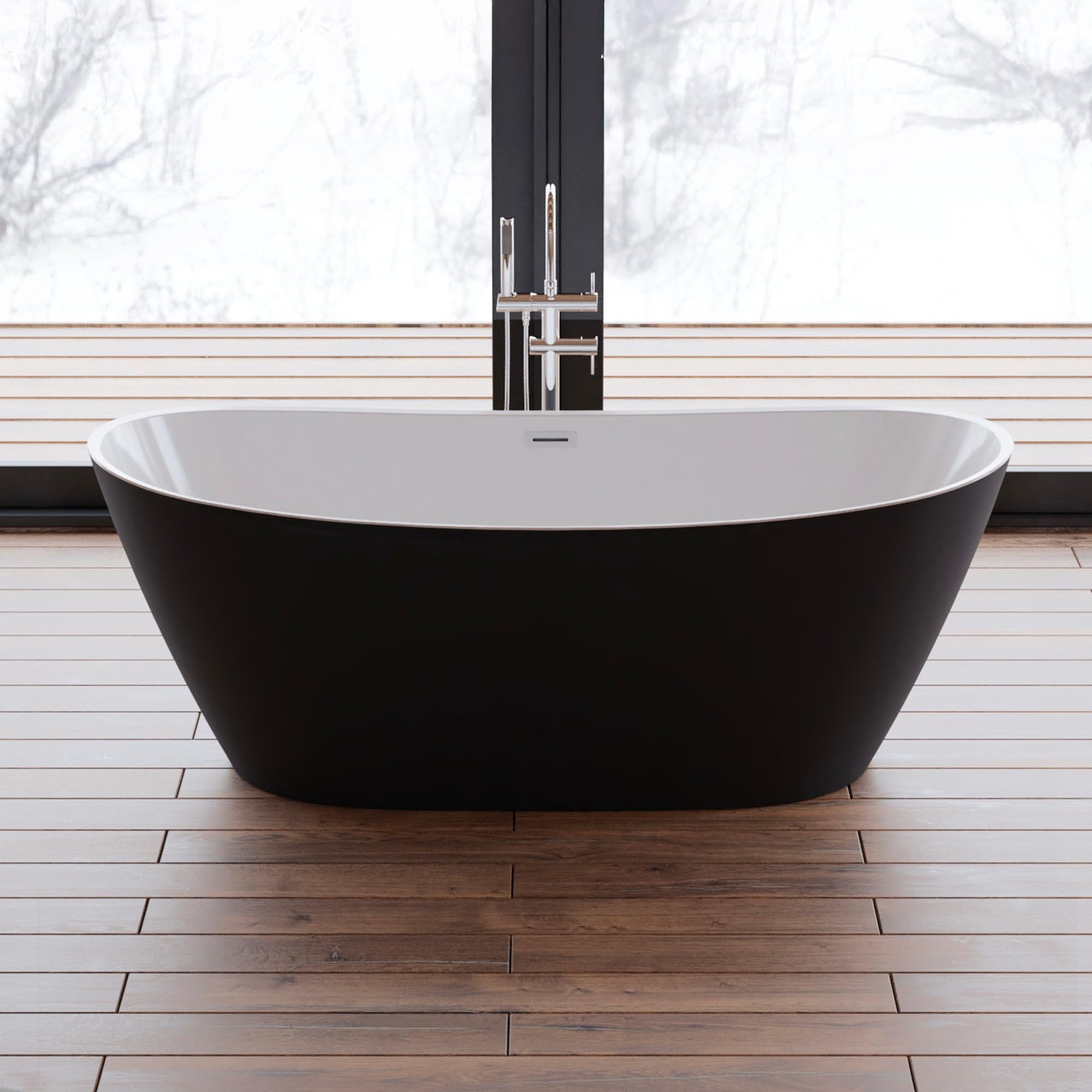 SPALINA Venecia Noire - Bañera exenta Oval L. 170 x l. 80 cm