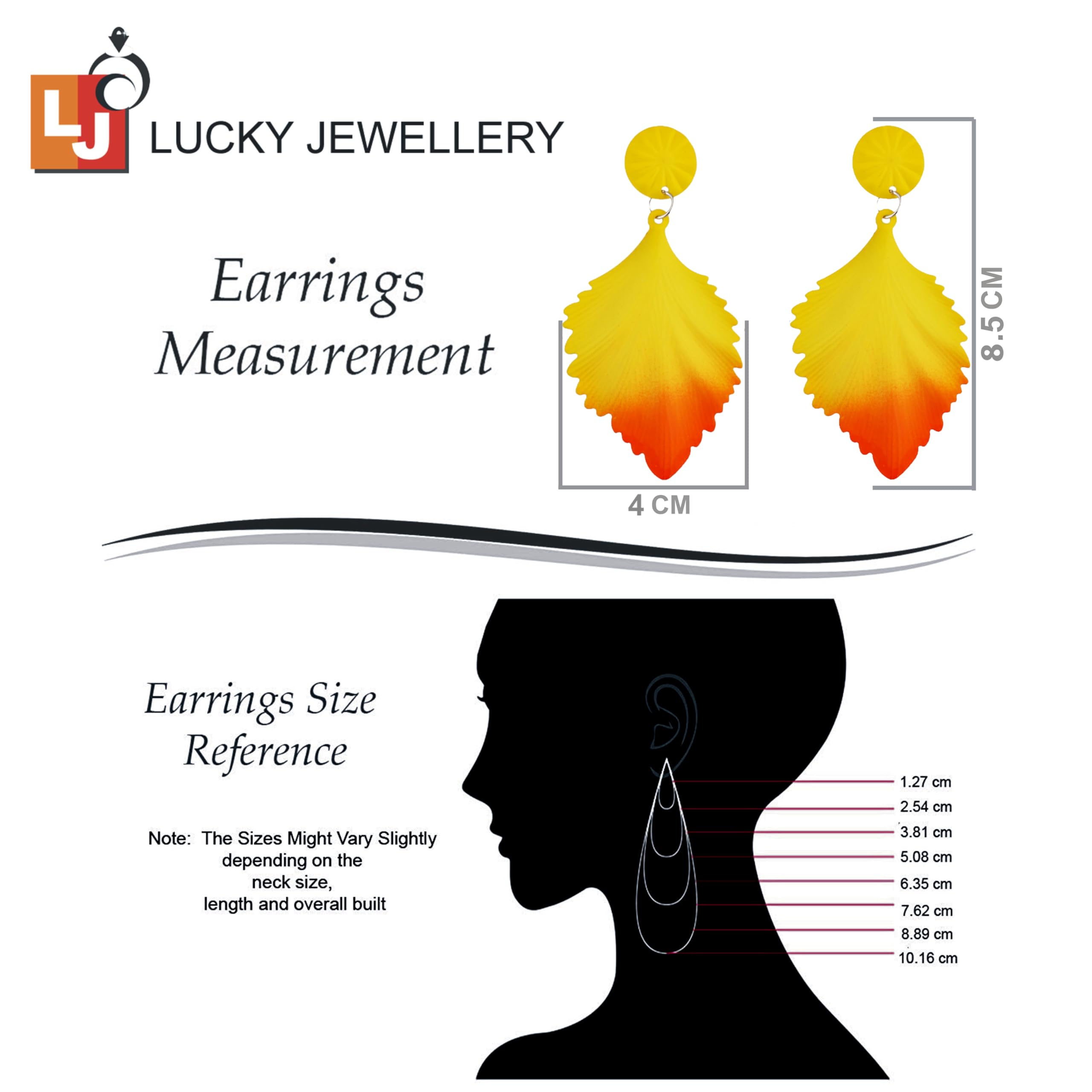 Yellow & Orange Leaf Dangle Earrings
