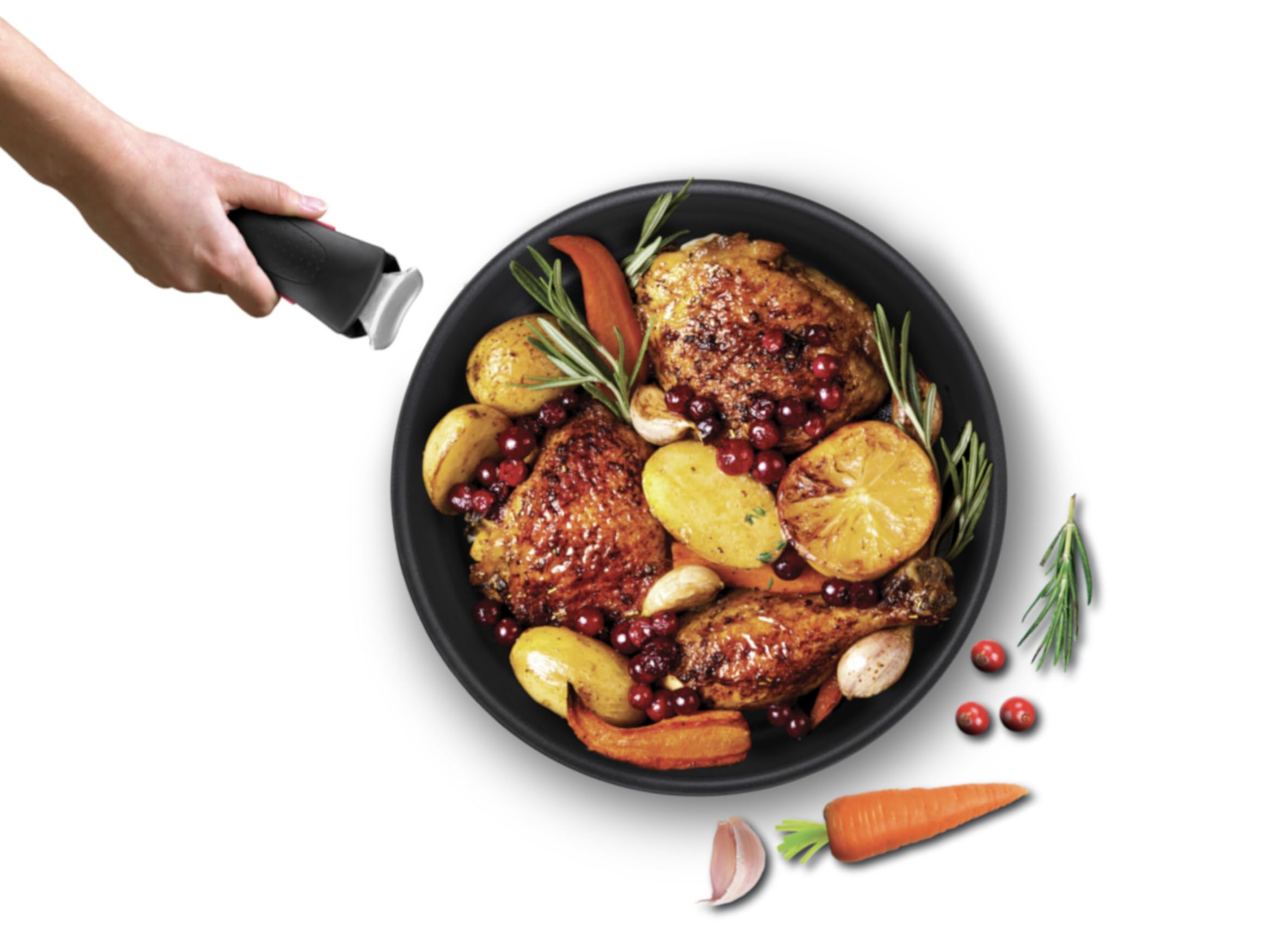 TEFAL Zestaw garnków Ingenio Ultimate L7649153-10 elementów, wszystkie rodzaje kuchenek,nieprzywierająca powłoka, zdejmowana rączka, równomierne rozprowadzenie ciepła, czarny
