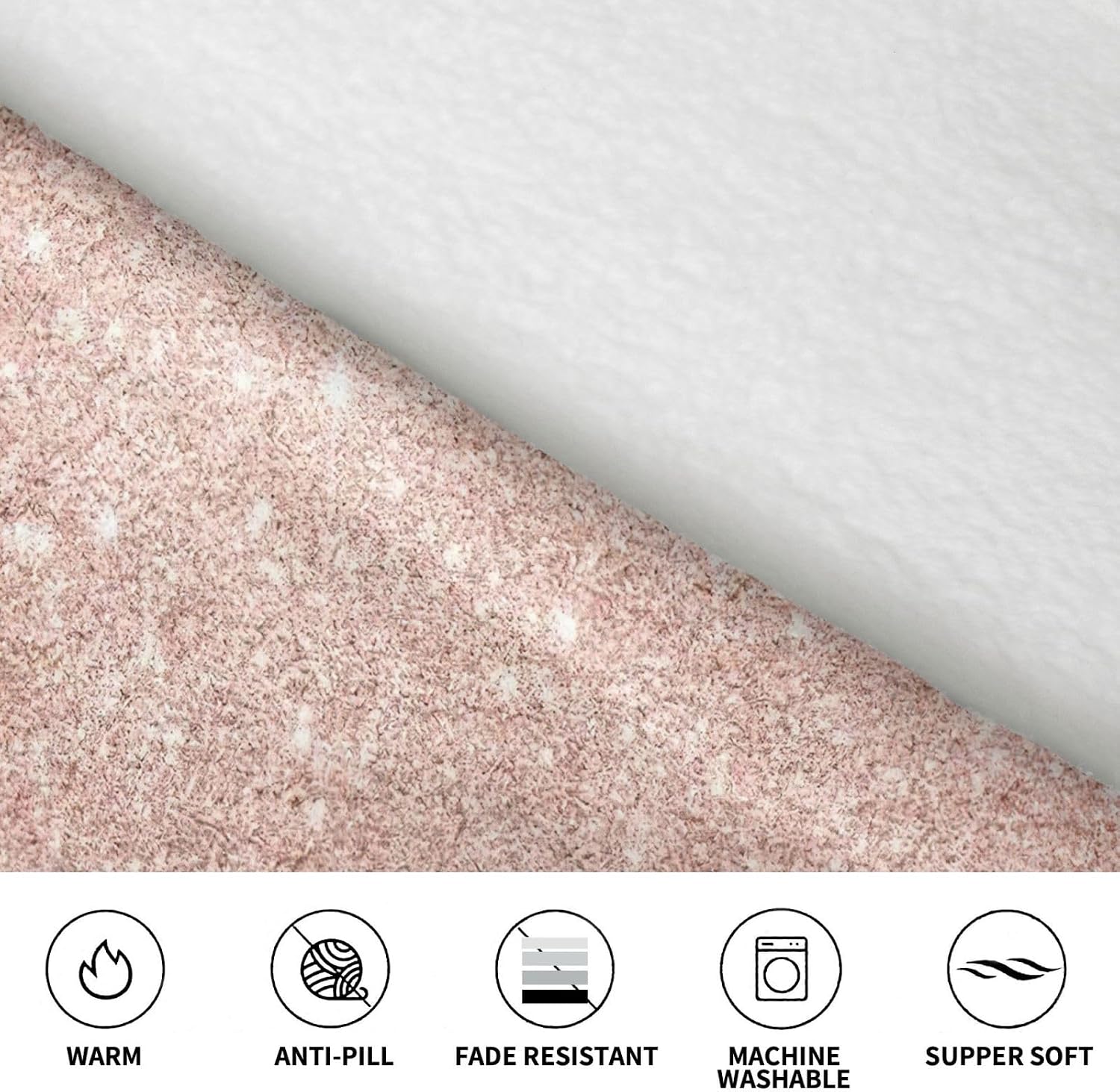 Rose Gold Glitterprint Oversized Hoodie Blanket, Super Soft Warm Comfortable Hoodie, Wearable Blanket Adult