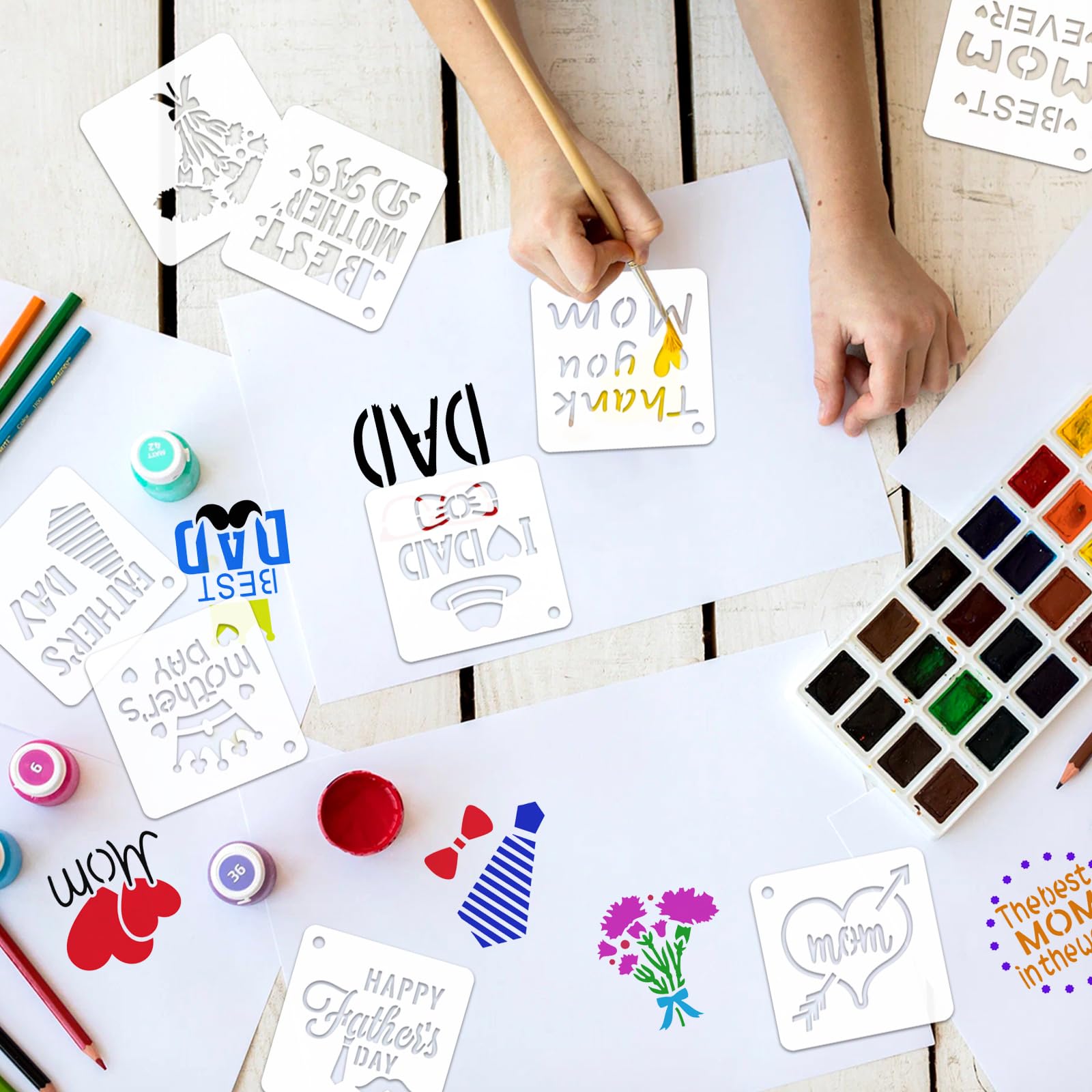 27 PZ MODELLI da colorare pittura delicata stencil disegno stencil modelli per EUR 13,10