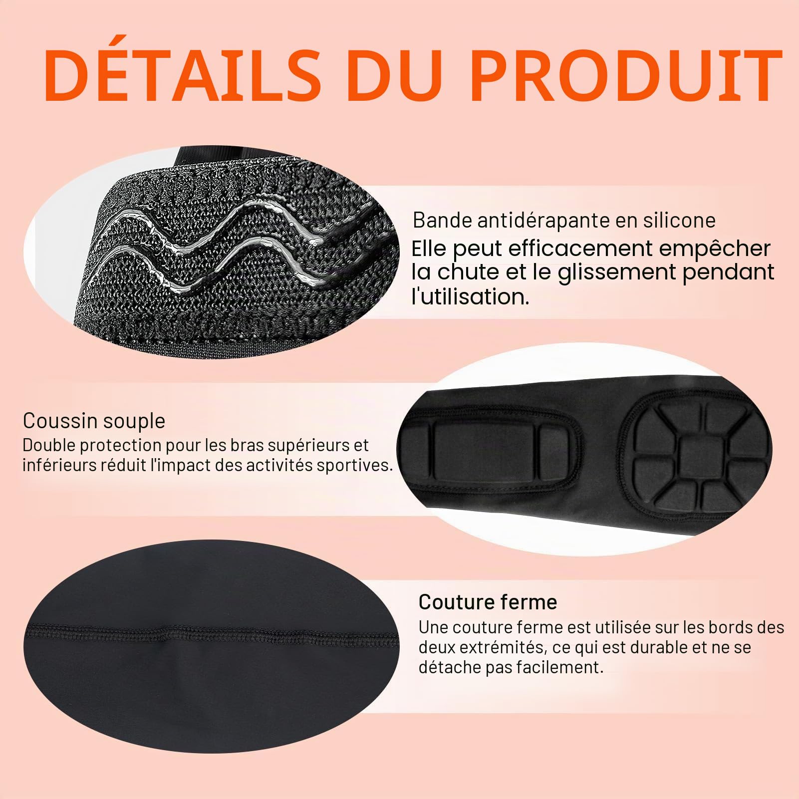 Manche Coude Rembourré 1 Paire, Coudiere Manchette Protection Avant Bras Coude, Coudières Rembourrées pour Volleyball, Basketball, Football - Confort et Protection