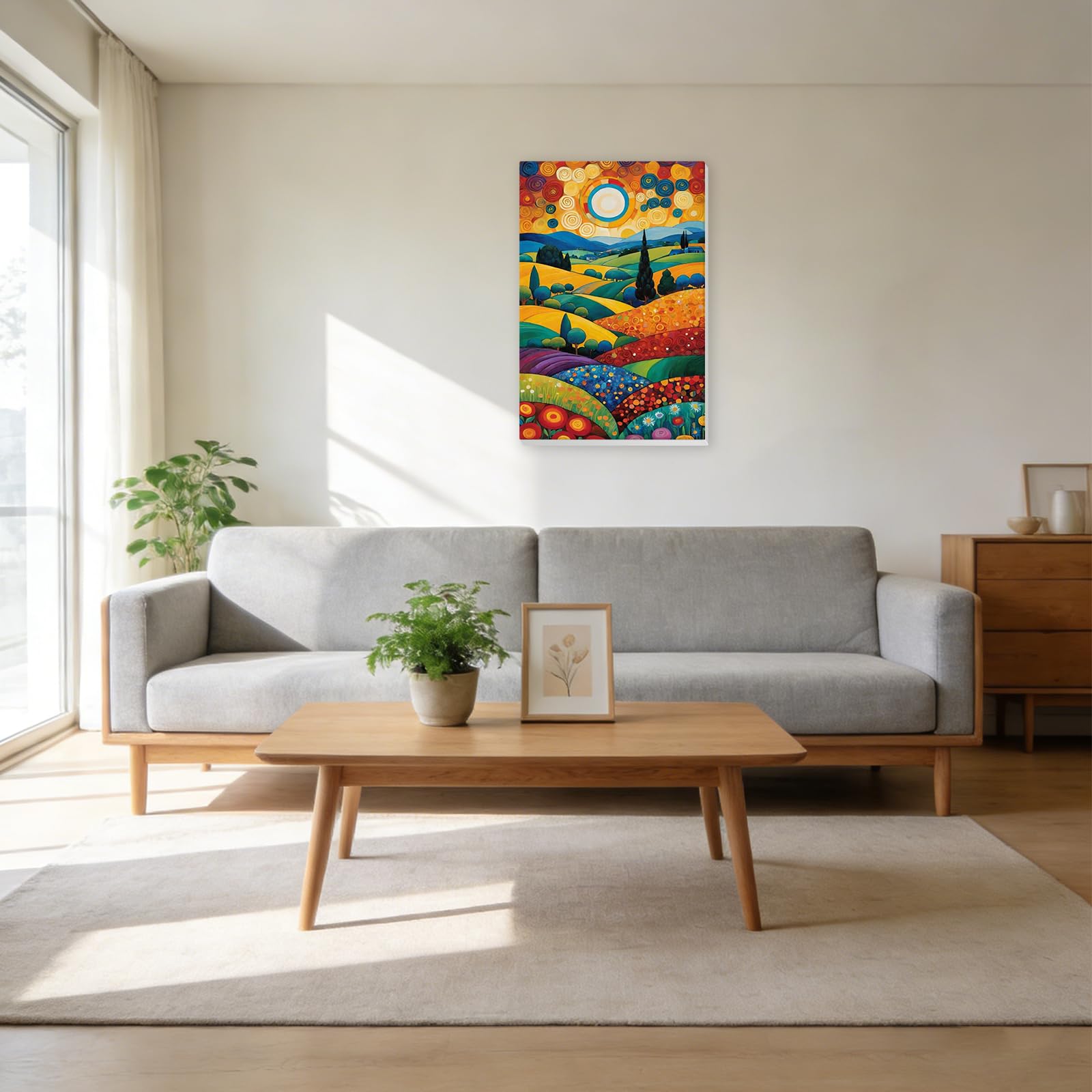 EOBROMD Dipingere con i Numeri Adulti con Telaio, Catena Montuosa Paint by Numbers, Kit di Pittura Acrilica Fai-da-Te per Adulti con Pennelli Pittura a Pigmento Acrilico 20x30cm - 3