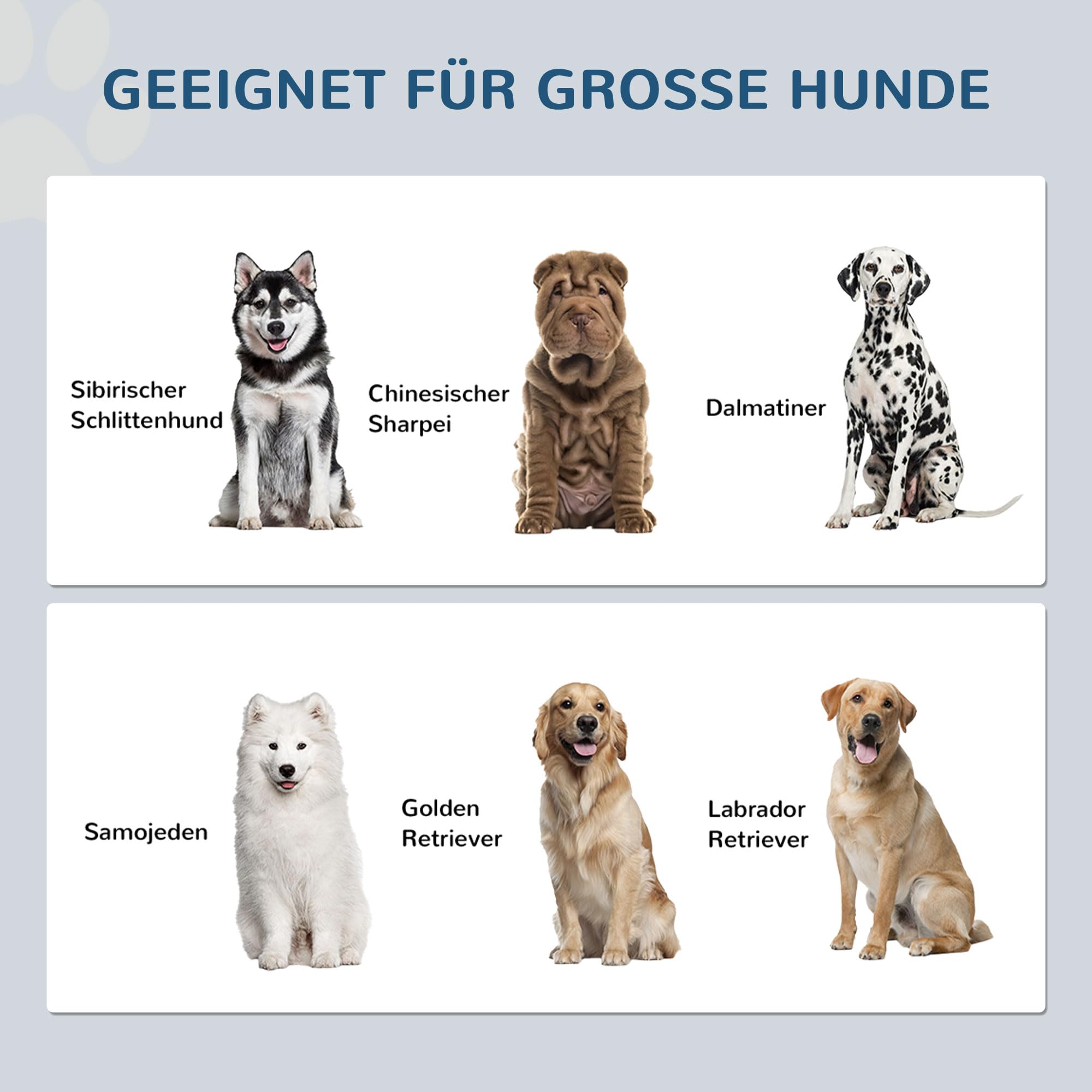 PawHut Erhöhter Hundenapf Futternapf mit Ständer Wassernapf 2 x 2L Edelstahlnäpfen Langsamfutternapf für Große Hunde, Weiß