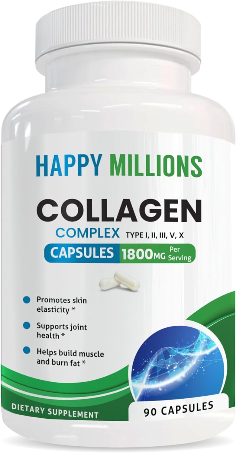 Collagen Complex | Supports Skin, Hair, Nails & Joint Health | Boosts Hydration, Elasticity & Strength | 90 Capsules