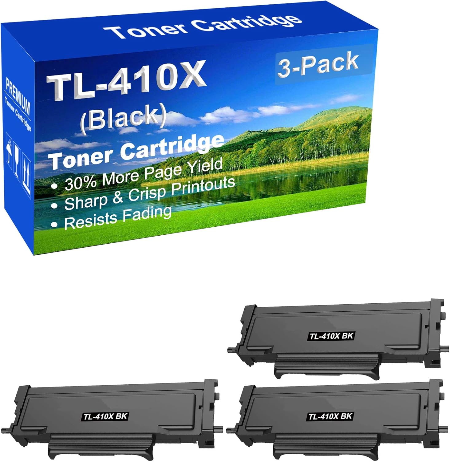 3Pack Compatible High Capacity TL410X Toner Cartridge use