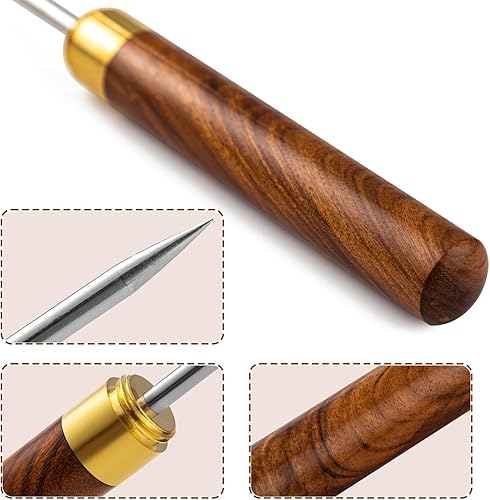 Miniatura 5 de QiBaLee 2 palillos de hielo para romper hielo. 9 pulgadas de largo. Tapas de madera seguras y asas de madera antideslizantes. Fácil de almacenar.