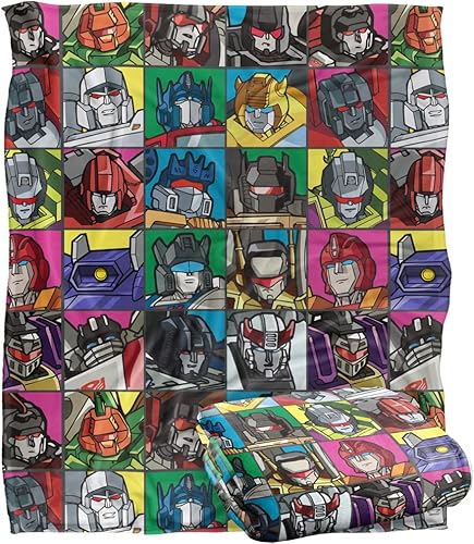 Miniatura 1 de Transformers Transformers Squares Silky Touch Manta súper suave de 50 x 60 pulgadas