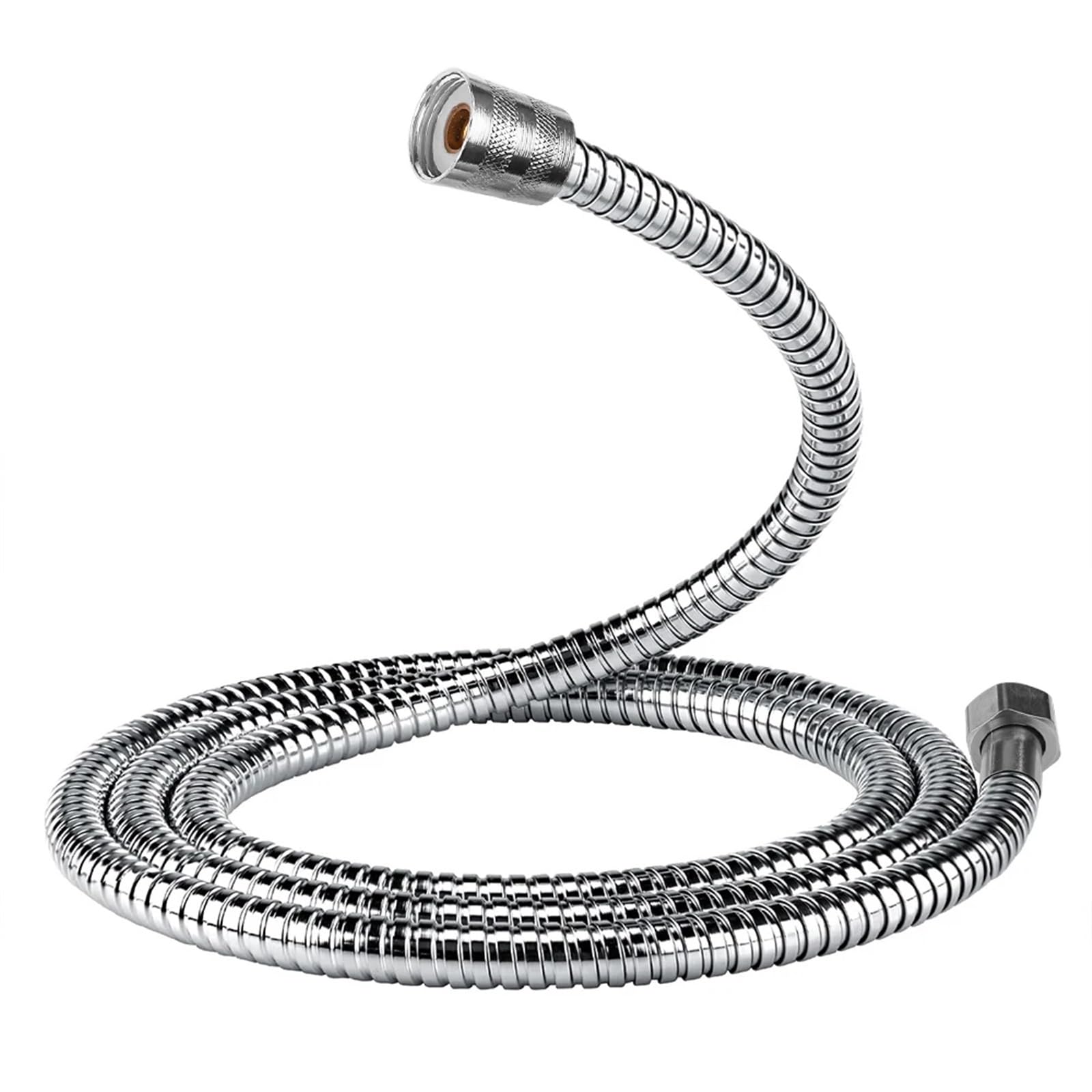 Lyxygmv Silvery Shower Hose 1.5/3.0M Stainless Steel Encryption Flexible Long Water Extension Plumbing Pipe Pulling Tube Bathroom Accessories For Bathroom Showers(1.5M)