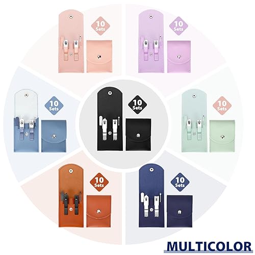 Miniatura 3 de Leriton Juego de 70 juegos de manicura a granel, kit profesional de cuidado de uñas, kit de cortaúñas 4 en 1, juego de pedicura de acero inoxidable