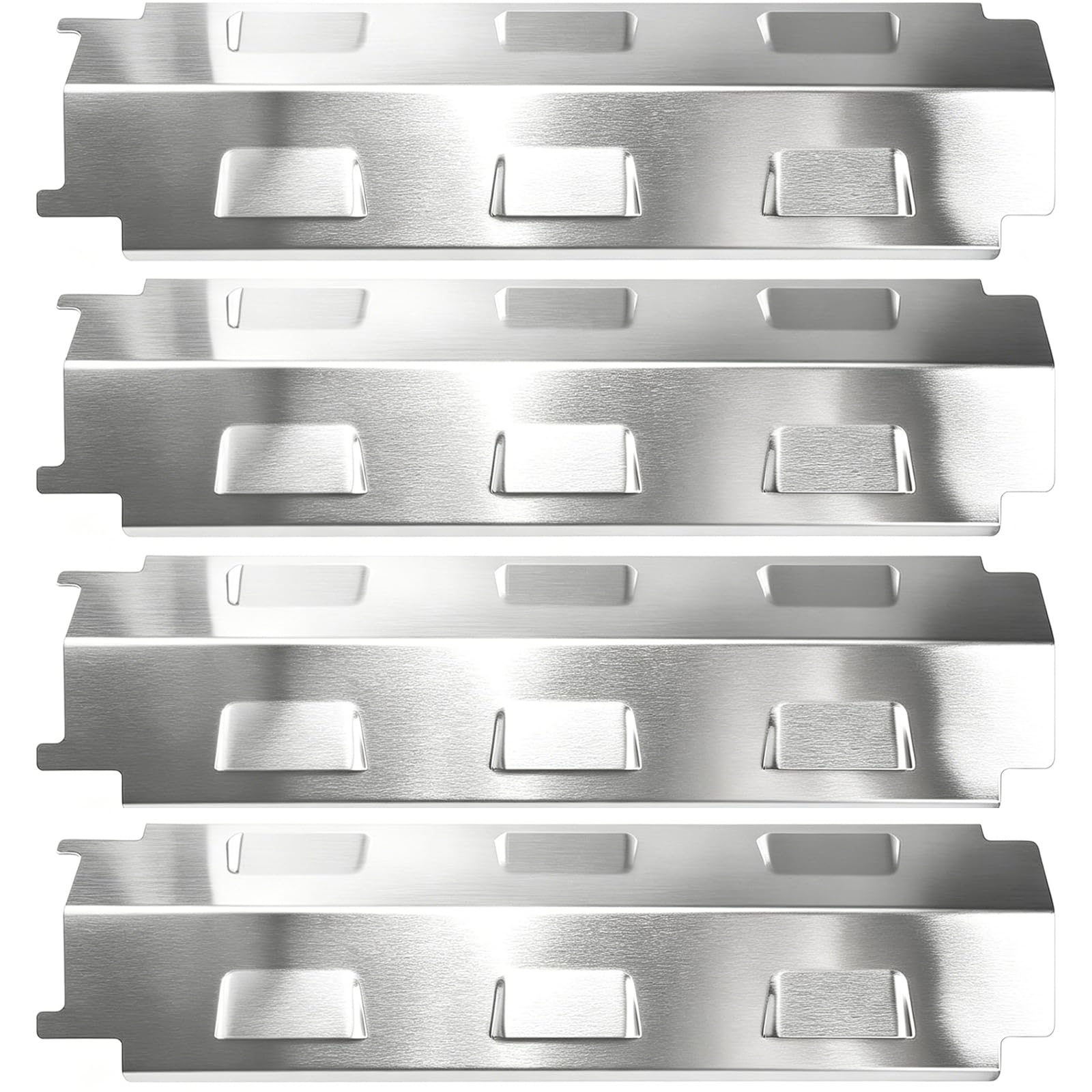 GFTIME 37CM Heat Plate for Charbroil, Kenmore, Nexgrill, Thermos, Master Forge, Uniflame 750, Savor Pro, stainless steel Heat Shield, Flame Tamer spare parts for Most Gas Grill, 4 Pack
