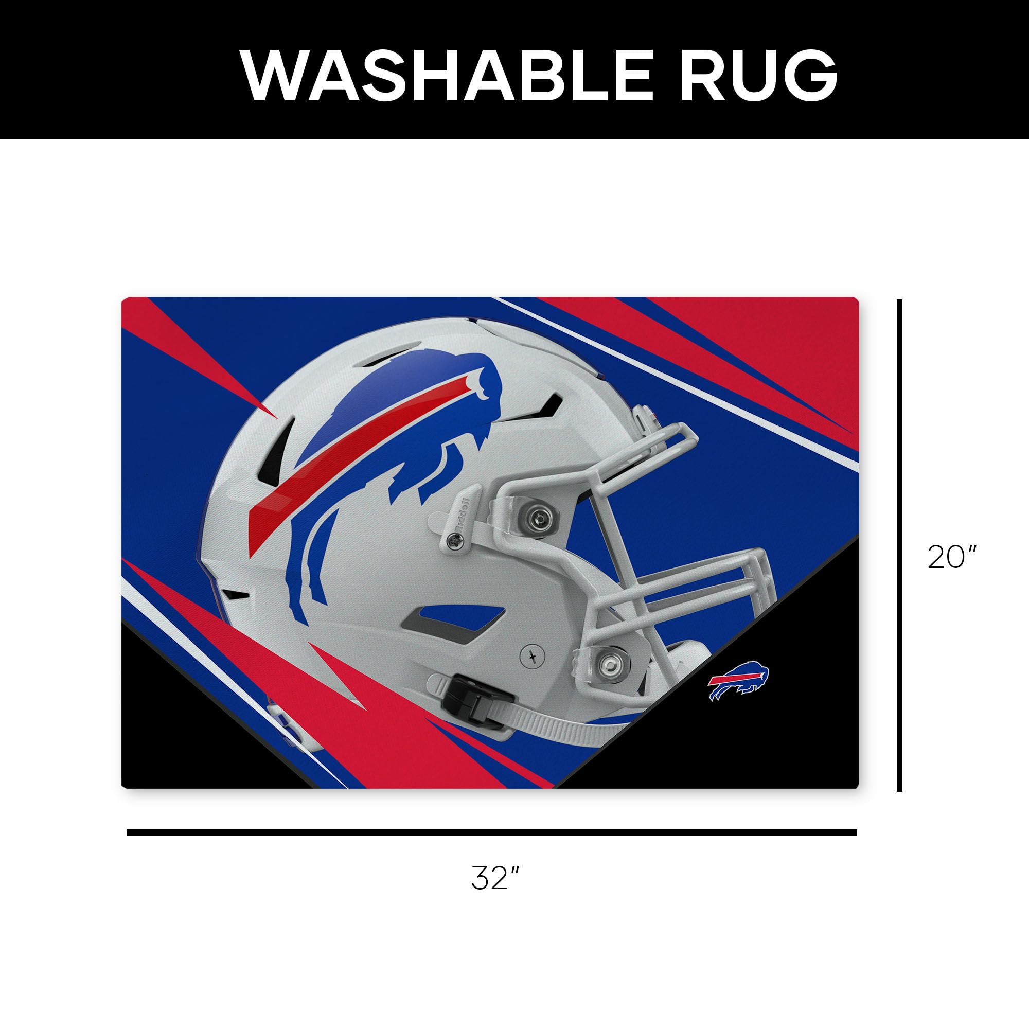 Amazon | Northwest The Company NFL 洗えるラグ、50.8 cm x 32 インチ