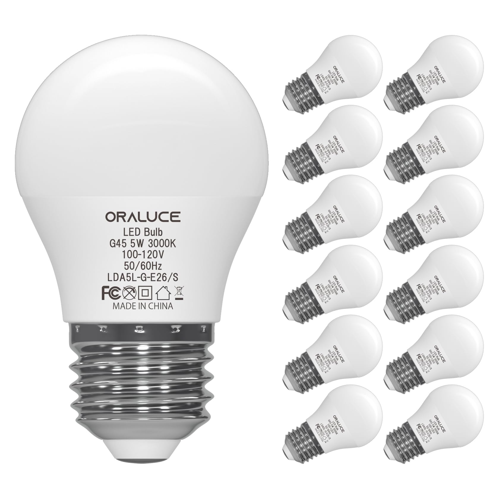ORALUCE A15 Light Bulbs 40 Watt Warm White 3000K